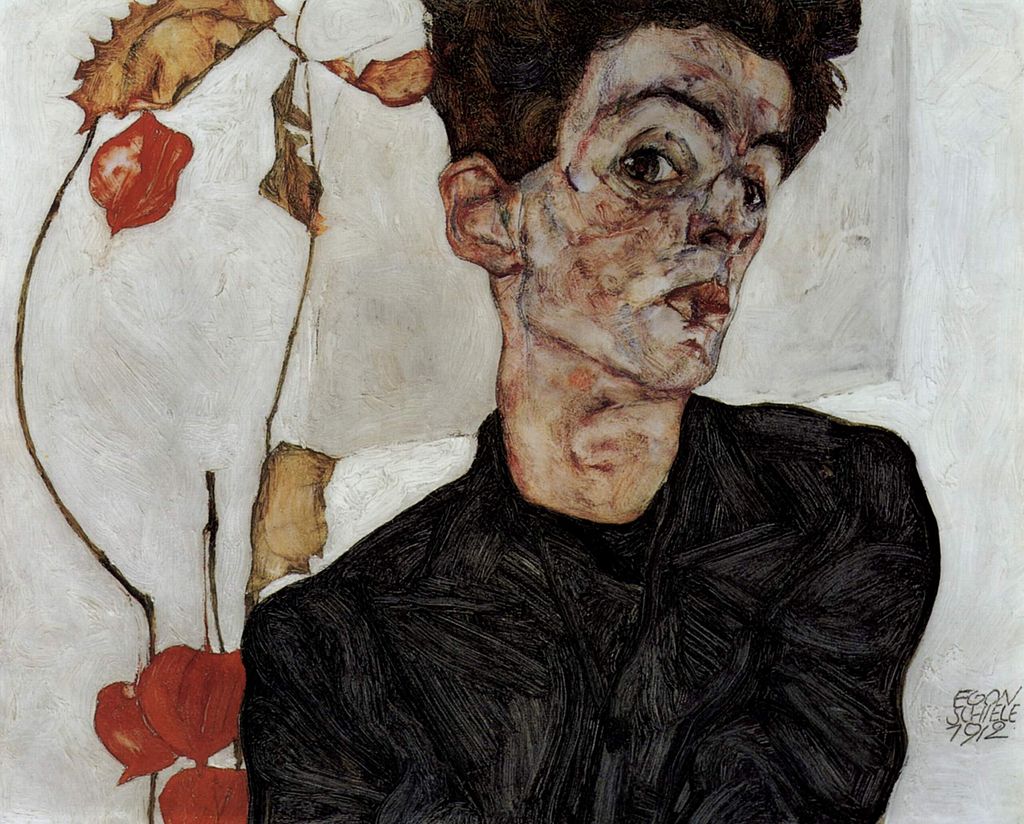 Egon Schiele, Autoportrét (1912)