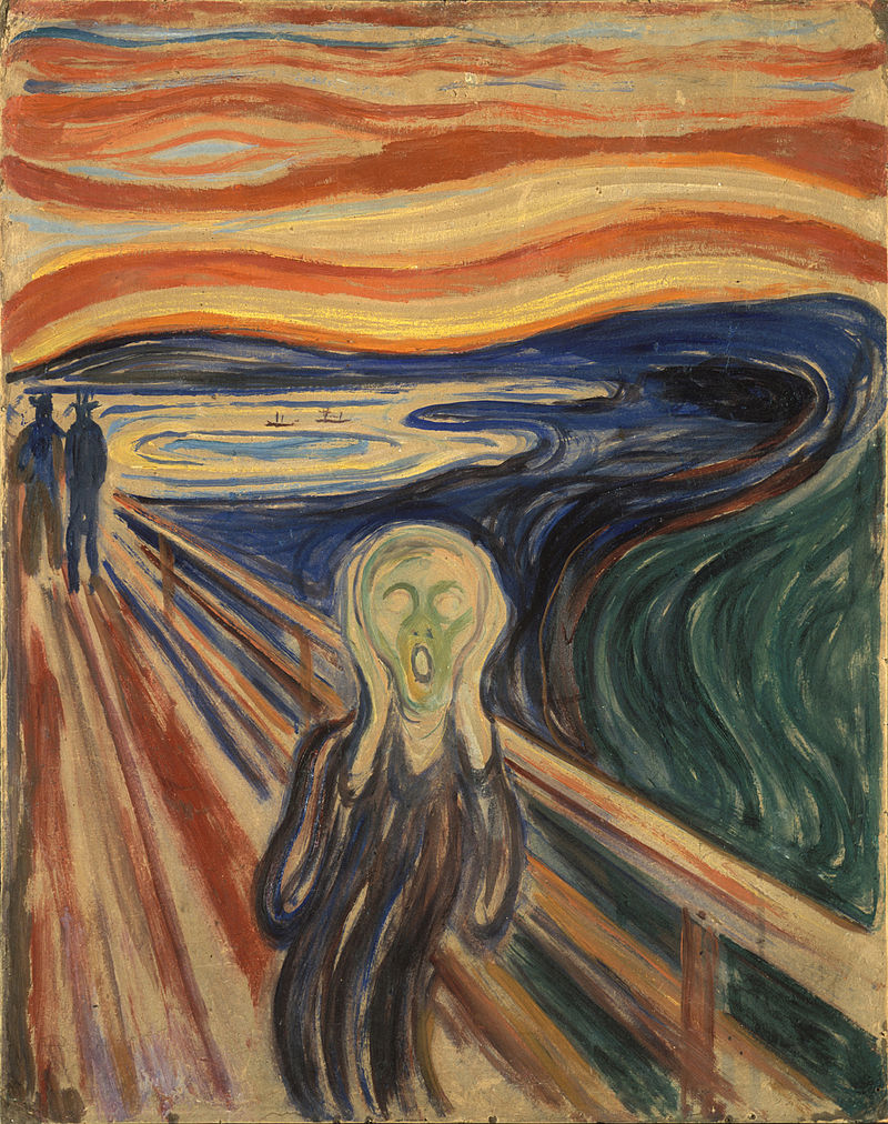 Edvard Munch Výkřik (varianta z roku 1910)
