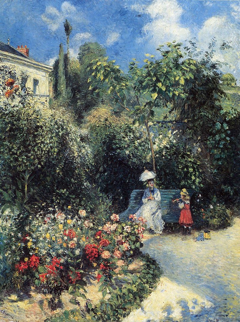 Camille Pissaro, Zahrada v Pontoise, 1877