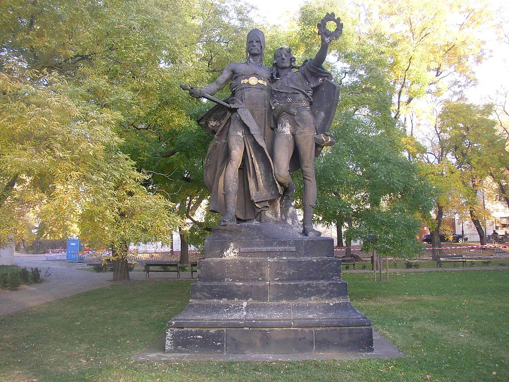 Josef Václav Myslbek, sousoší Záboj a Slavoj na Vyšehradě